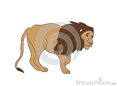 Lion goes, vector Vector Illustration