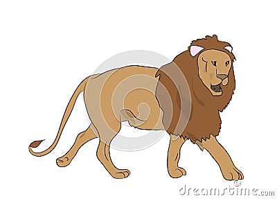 Lion goes, vector, Vector Illustration