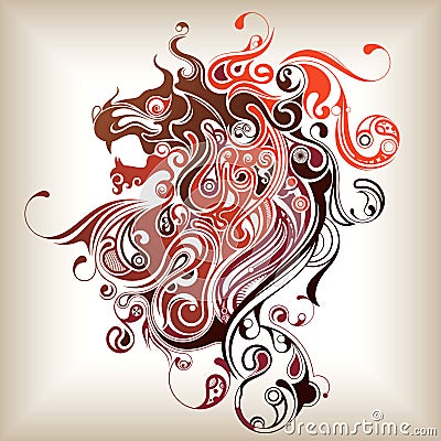 Lion Head Vector Illustration