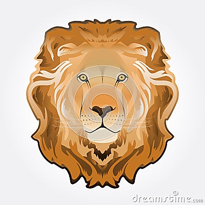 Lion head illustration Vector Illustration