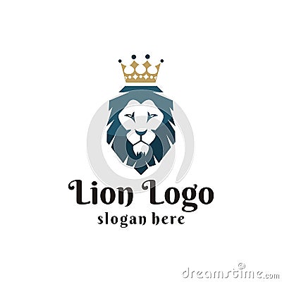 Lion head logo design inspiration Stock Photo