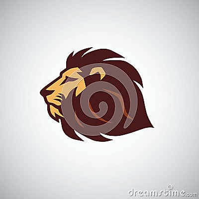 Lion Head Logo Vector Vector Illustration