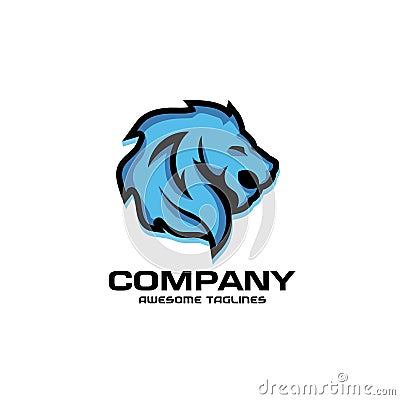 Lion head logo vector Vector Illustration