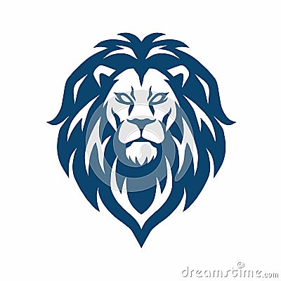 Lion Head Logo Vector Mascot Icon Design Template Vector Illustration