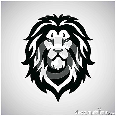 Lion Head Logo Vector Template Illustration Sport Mascot Design Vector Illustration