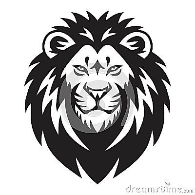 Lion Head Logo Vector Template Illustration Sports Mascot Design Vector Illustration