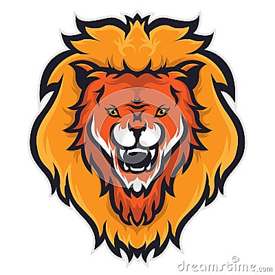 Lion head mascot Vector Illustration