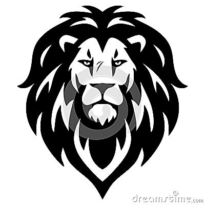 Lion Head Scar Logo Vector Illustration Mascot Design Vector Illustration