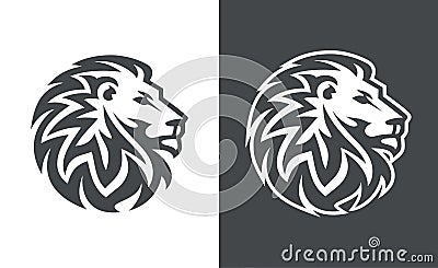 Lion head vector logo design, abstract tiger logo Vector Illustration