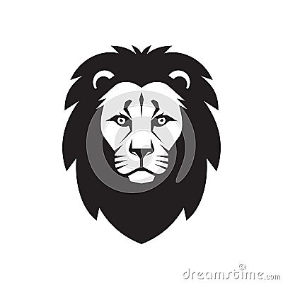 Lion head - vector sign concept illustration. Lion head logo. Wild lion head graphic illustration. Vector Illustration