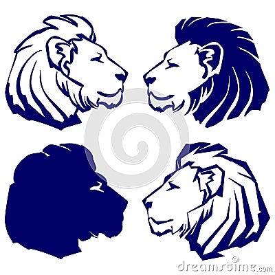 Lion icon sketch cartoon vector illustration Vector Illustration