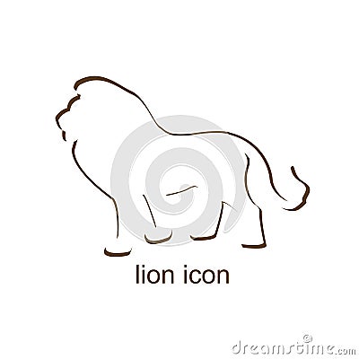 Lion icon on white background Vector Illustration