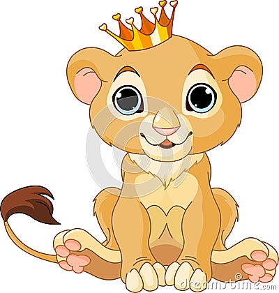 Lion king cub Vector Illustration