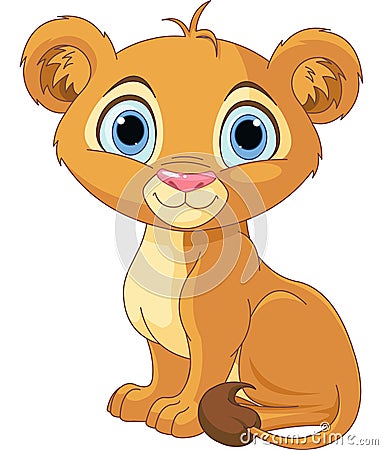 Lion king cub Vector Illustration