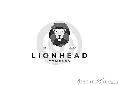 symbol vintage lion logo illustration design Vector Illustration