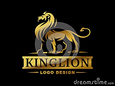 Lion logo - vector illustration, emblem design Vector Illustration