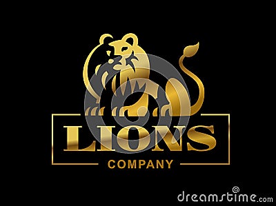 Lion logo - vector illustration, emblem design Vector Illustration