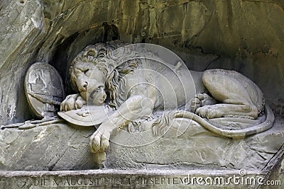 Lion of Lucerne Stock Photo