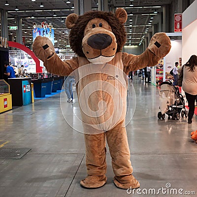 Lion man at G! come giocare in Milan, Italy Editorial Stock Photo