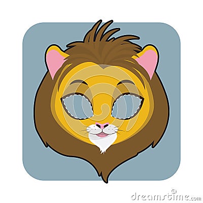 Lion mask for festivities Vector Illustration