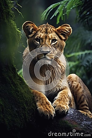 The Lion and the Mercenary Stock Photo