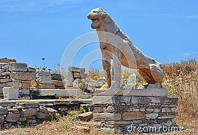 Ancient Delos Ruins, Greece Stock Photo