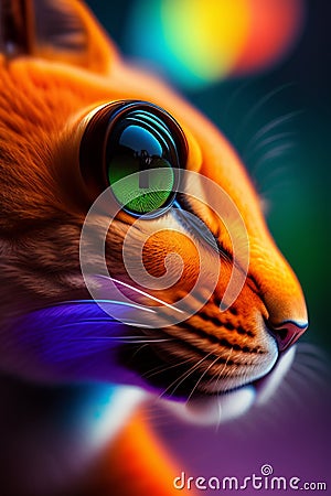 A close up of an animal-Ai Genareted Image. Stock Photo