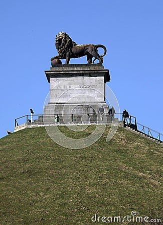 Lion's Mound, Waterloo, Walloon Brabant, Belgium Editorial Stock Photo