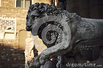 Lion sculpture Stock Photo