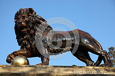 Lion statue in Bath Stock Photo