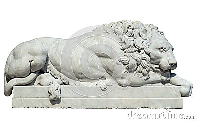 Lion stone statue Stock Photo