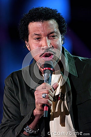 Lionel Richie during the concert Editorial Stock Photo