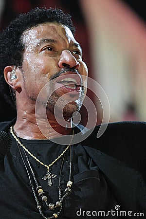 Lionel Richie performing Live at teh O2 in London Editorial Stock Photo