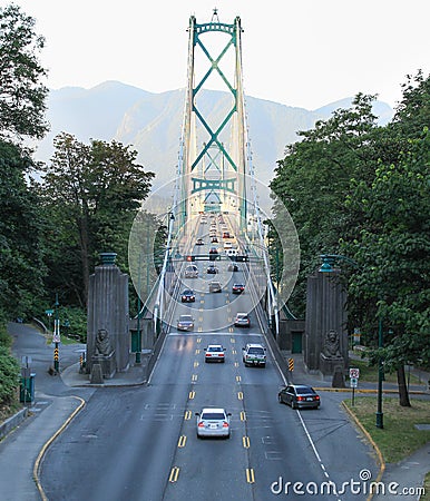 Lions Gate at Stanley Park Editorial Stock Photo