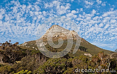 The Lions Head Mountain Cape Town Stock Photo