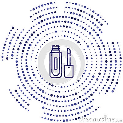 lip gloss vector icon. lip gloss editable stroke. lip gloss linear symbol for use on web and mobile apps, logo, print media. Thin Vector Illustration