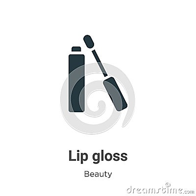 Lip gloss vector icon on white background. Flat vector lip gloss icon symbol sign from modern beauty collection for mobile concept Vector Illustration