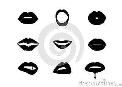 Lip icons Stock Photo