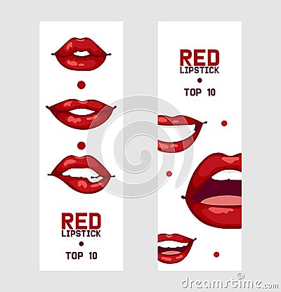 Lip vector pattern cartoon beautiful red lips in kiss or smile fashion lipstick sexy mouth kissing lovely on valentines Vector Illustration