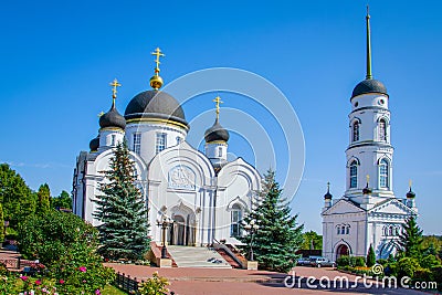 Main Cathedral of the Tikhonov Orthodox Monastery Stock Photo