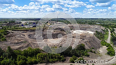 Lipetsk, Russia - July 11. 2017. View of site for processing blast furnace from the NLMK plant Editorial Stock Photo