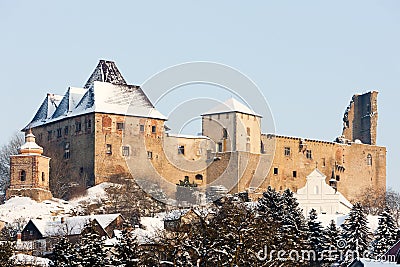 Lipnice nad Sazavou Castle in winter, Czech Republic Stock Photo