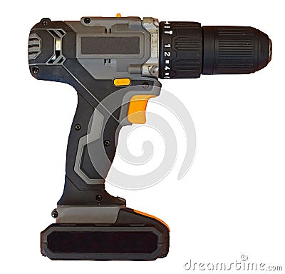Battery Operated Drill Isolated On A Clear Background PNG Stock Photo