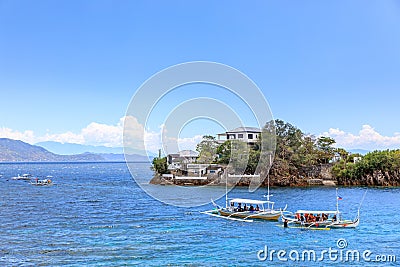 Lipo Island - Diving, snorkeling point in Anilao Editorial Stock Photo