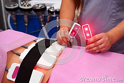 Lipo laser. Hardware cosmetology. Body care. Non surgical body sculpting. body contouring treatment, anti-cellulite and anti-fat t Stock Photo