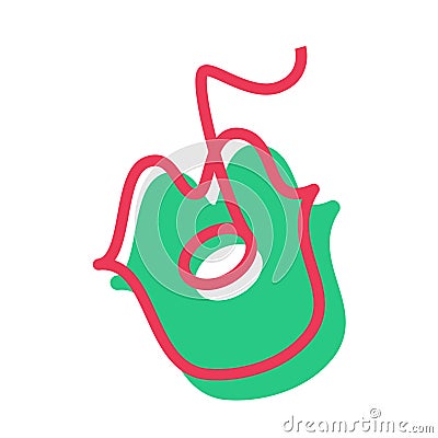 Lips carol icon Vector Illustration