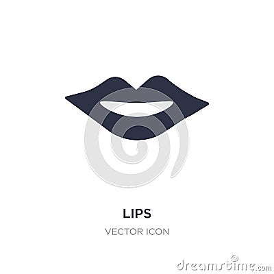 lips icon on white background. Simple element illustration from Beauty concept Vector Illustration