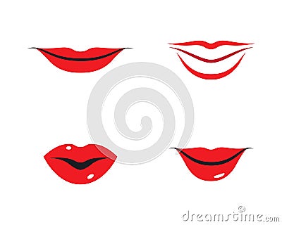 Lips logo template Vector Illustration