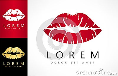 Lips logo vector Vector Illustration