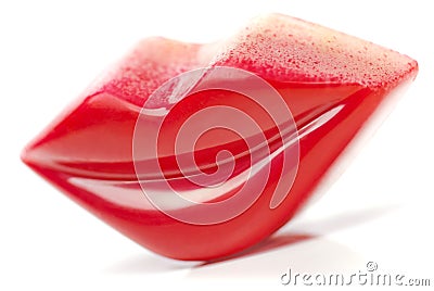 Lips shaped Praline. Stock Photo